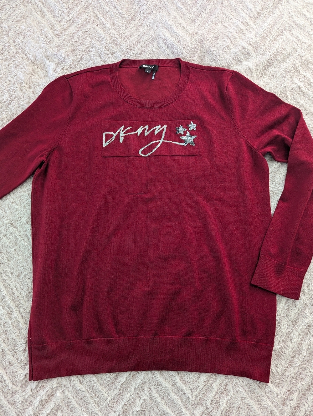 DKNY Sequined Logo Sweater